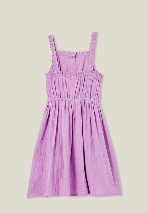 Cotton On - Eden bib dress - lavender dreams