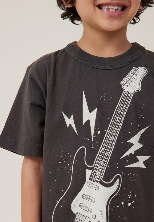Cotton On - Jonny short sleeve print tee - phantom/guitar