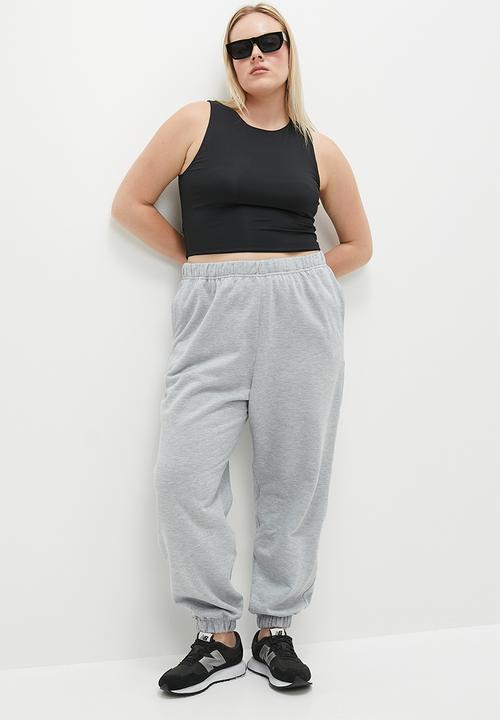 Superbalist - 2 Pack track pants - black & grey melange