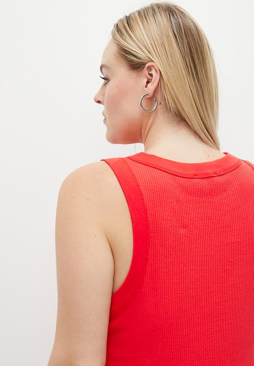 Cotton On - Plus The 91 Tank - Summery Red