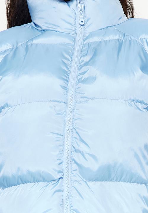 Trendyol - Plus inflatable crop coat - light blue