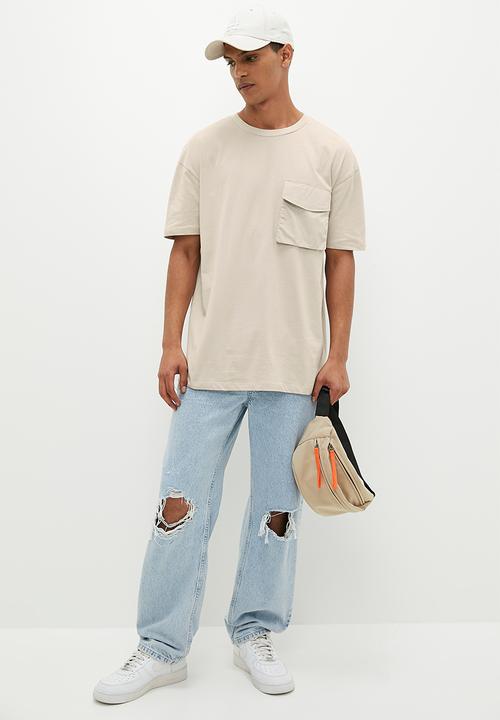 Superbalist - Saul Fashion Utility Pocket Tee - Stone