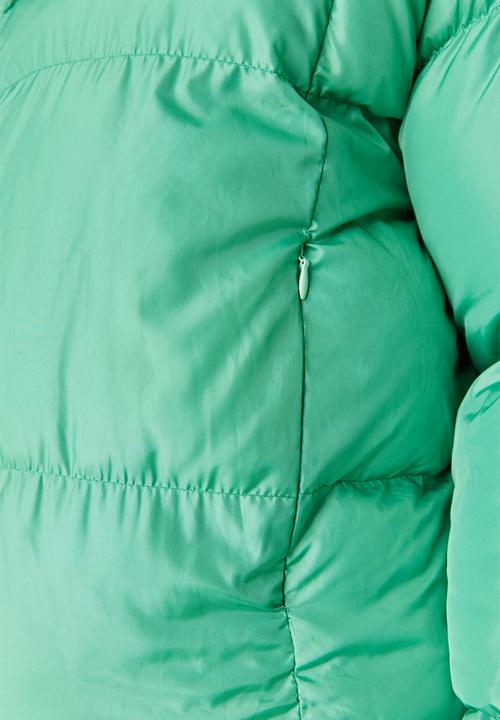Trendyol - Plus crop down jacket - green