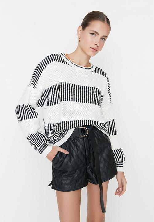 Trendyol - Colourblock sweater - ecru