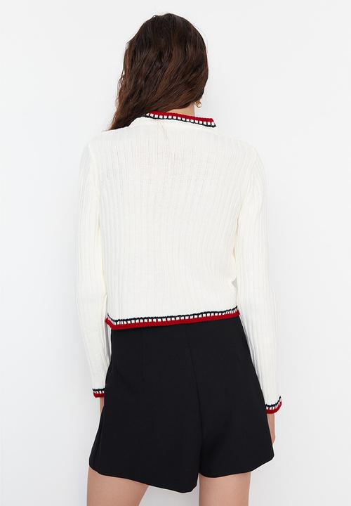 Trendyol - Crop cardigan - ecru