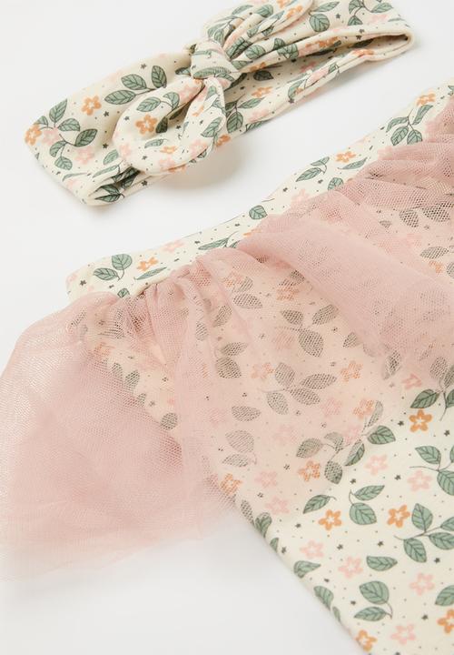 Pop Candy - Bodyvest with headband & legging set - beige