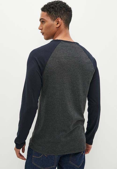 French Connection - Raglan long sleeve - charcoal mel/marine
