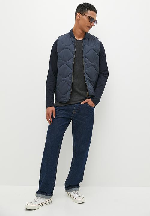 French Connection - Raglan long sleeve - charcoal mel/marine