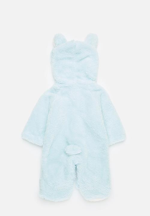 Pop Candy - Hooded babygrow - blue