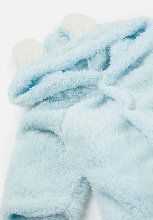 Pop Candy - Hooded babygrow - blue