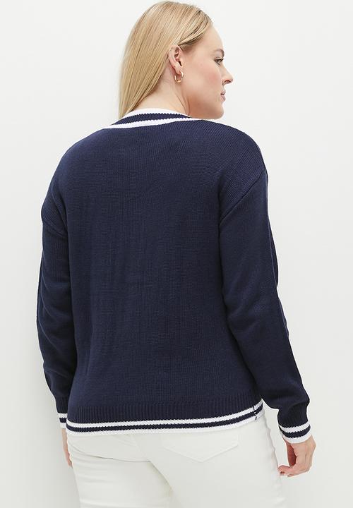 dailyfriday - Contrast cardigan - navy & black