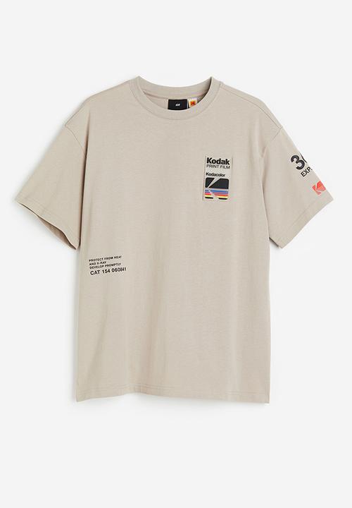 H&M - Relaxed fit T-shirt - beige/kodak