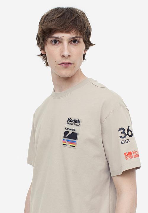 H&M - Relaxed fit T-shirt - beige/kodak