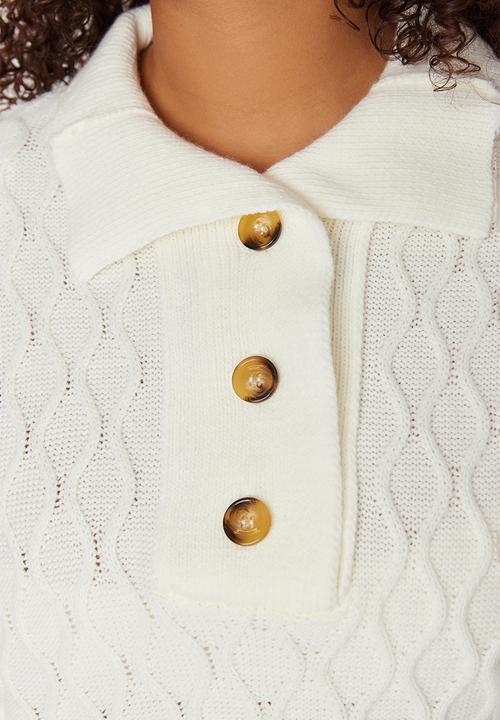 Trendyol - Plus knitwear sweater - ecru