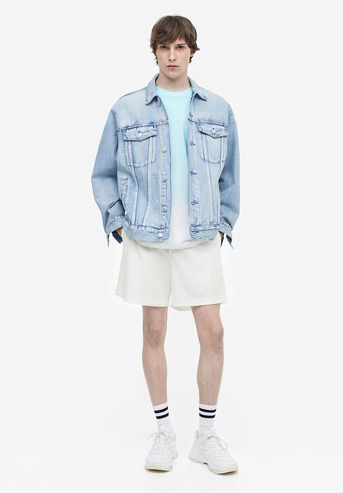 H&M - Relaxed fit mesh shorts - white
