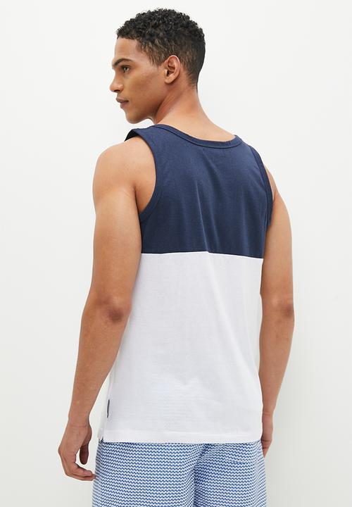 French Connection - Vest block - marine & white