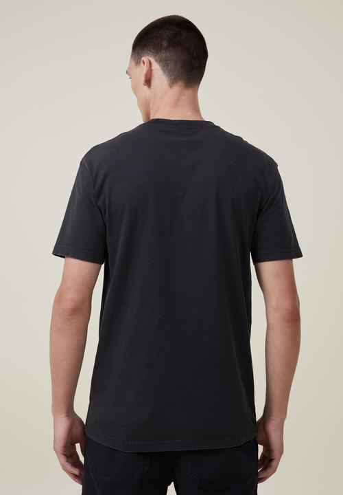 Cotton On - Premium Loose Fit Music T-Shirt - Washed Black 