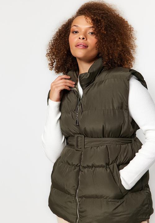 Trendyol - Plus quilted vest - green