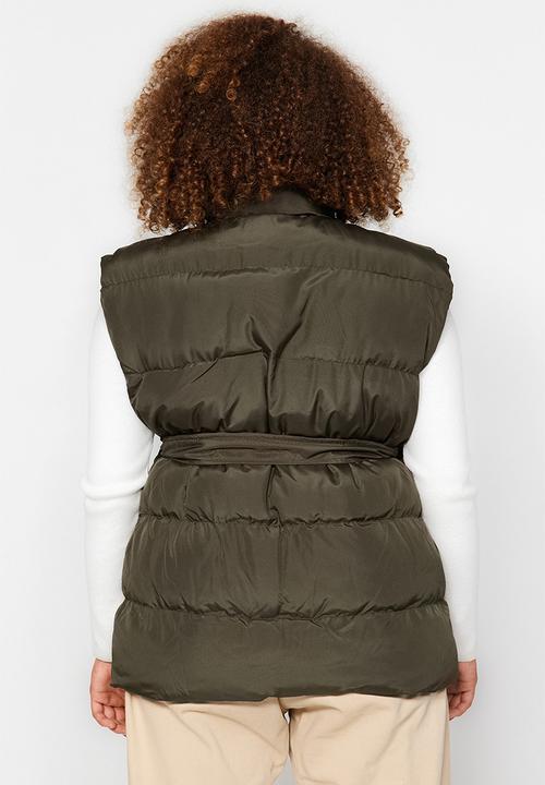 Trendyol - Plus quilted vest - green