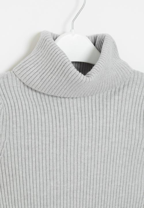 Pop Candy - Ribbed poloneck - grey
