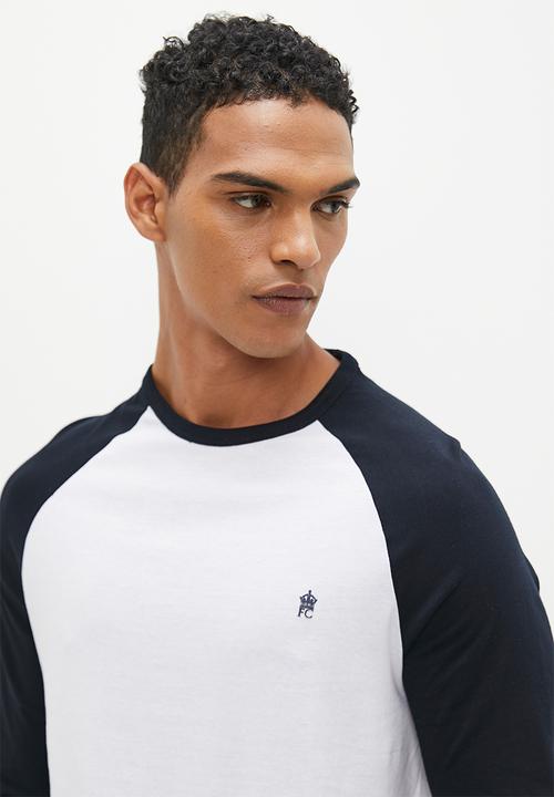 French Connection - Raglan long sleeve - white & marine 