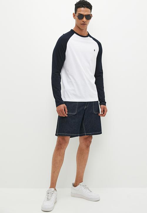 French Connection - Raglan long sleeve - white & marine 