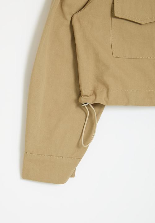 Pop Candy - Copped utility jacket - beige