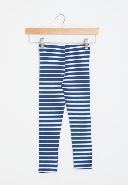 Pop Candy - Striped legging - blue/white