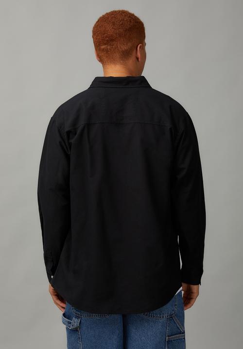Factorie - Long sleeve shirt - black oxford 