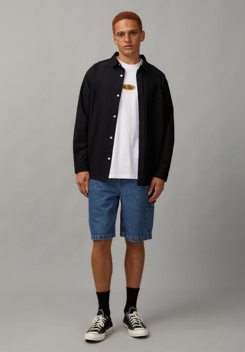 Factorie - Long sleeve shirt - black oxford 