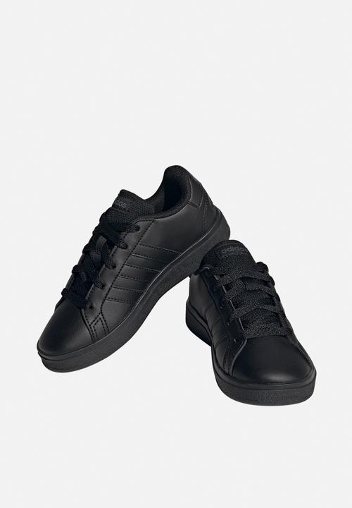 adidas Performance - Grand Court 2.0 K - Core Black/Core Black/Grey Six