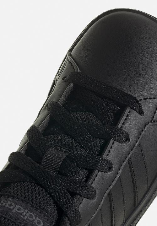adidas Performance - Grand Court 2.0 K - Core Black/Core Black/Grey Six