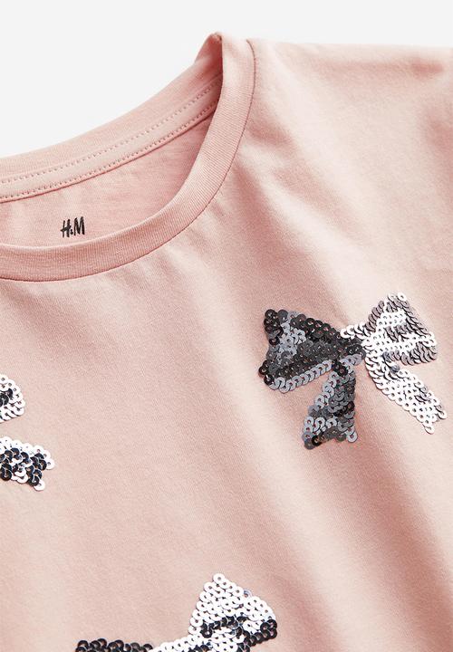H&M - Top - light pink & bows