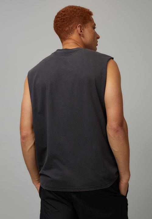 Factorie - Music Merch Muscle Tank - Lcn Bra Washed Black/Tupac