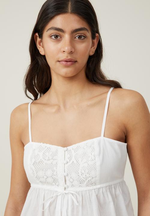 Cotton On - Bella Lace Cami - White