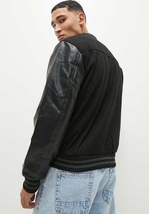 STYLE REPUBLIC - Sr bomber pu sleeved jacket - black