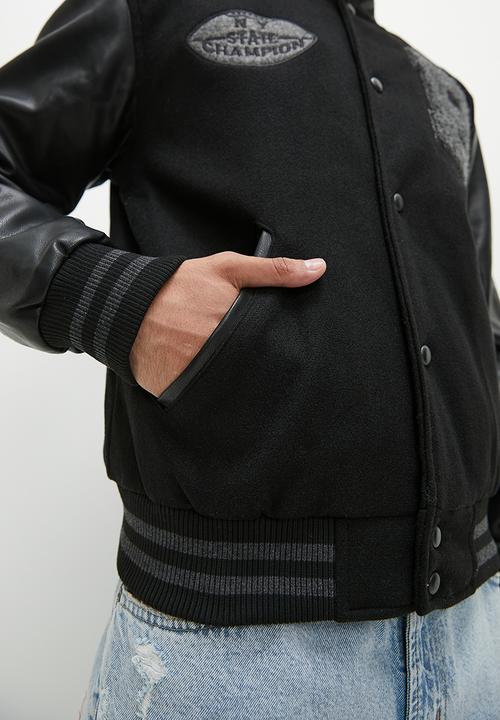 STYLE REPUBLIC - Sr bomber pu sleeved jacket - black