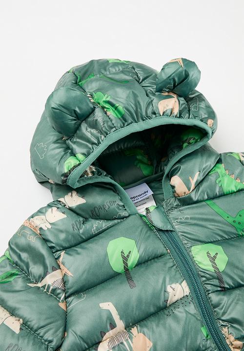 Pop Candy - Printed puffer jacket - green