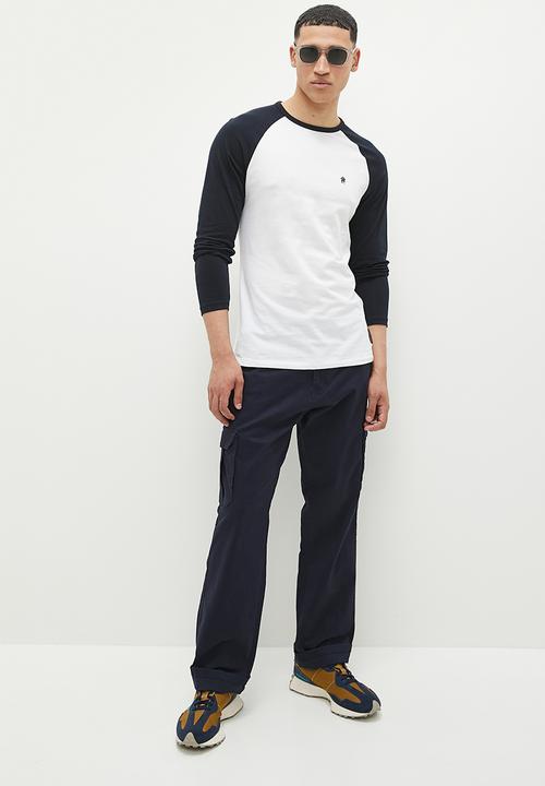 French Connection - Raglan long sleeve - white & marine