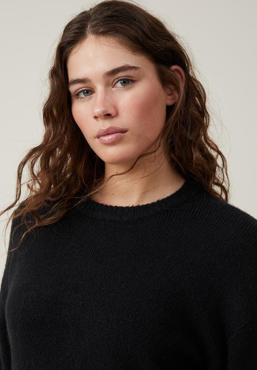 Cotton On - Everything Crew Neck Pullover - Black