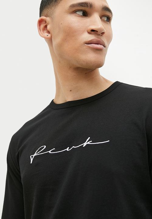 French Connection - Scribble long sleeve - black 