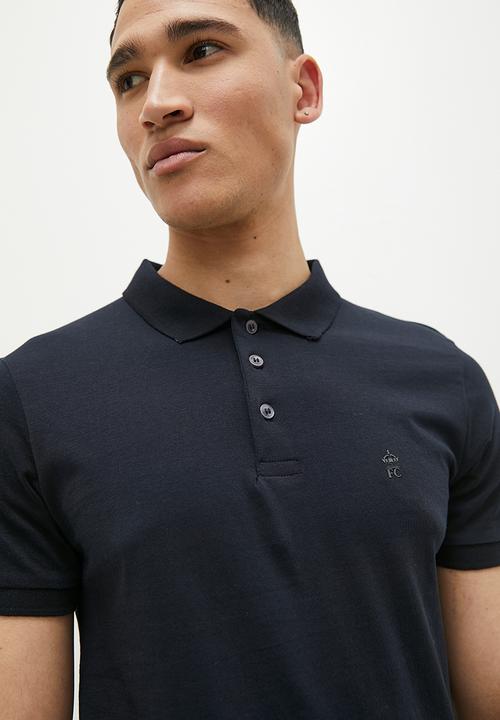 French Connection - J polo - marine & gunmetal