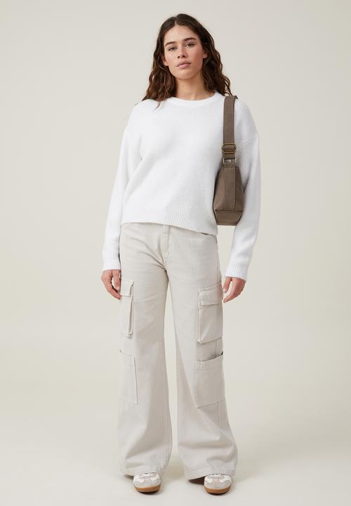 Cotton On - Everything Crew Neck Pullover - White