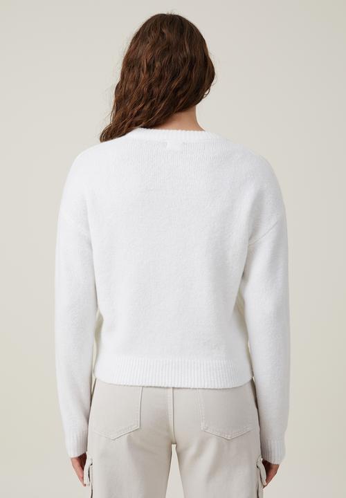 Cotton On - Everything Crew Neck Pullover - White
