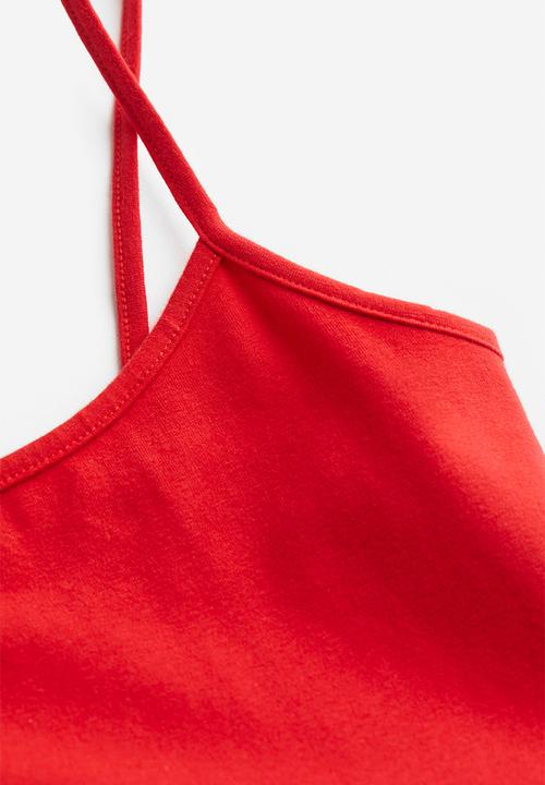 H&M - Flared-skirt jersey dress - red
