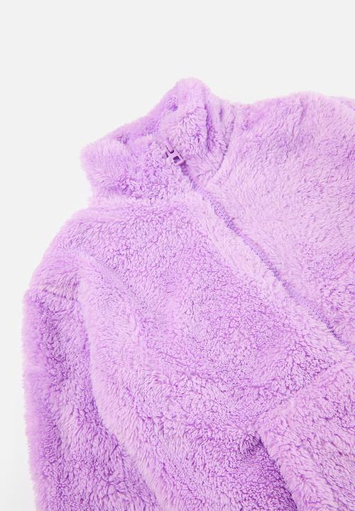 Pop Candy - Teddy fleece tracksuit set - lilac