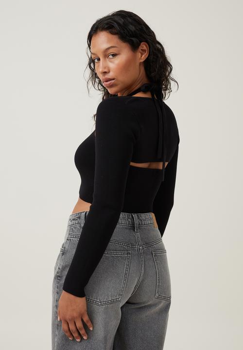 Cotton On - Fitted Summer Shrug Set - Black