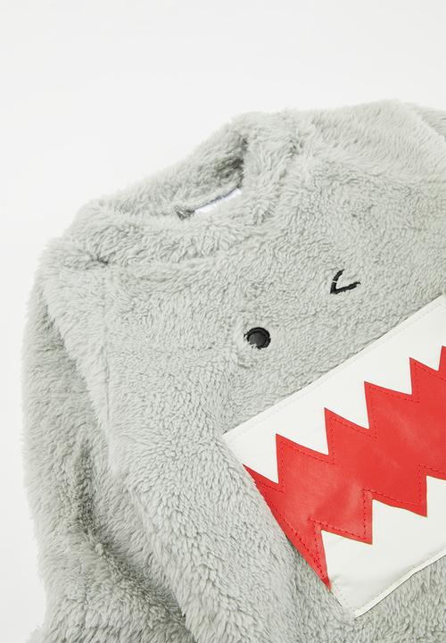 Pop Candy - Shark print sweat top - grey