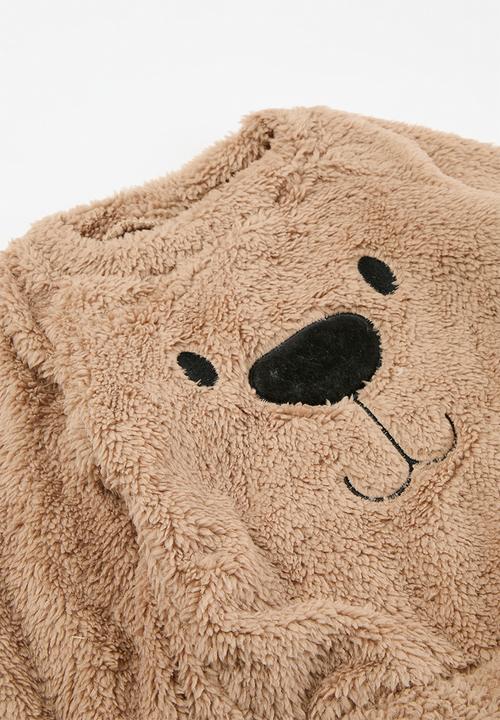 Pop Candy - Bear print sweat top - brown