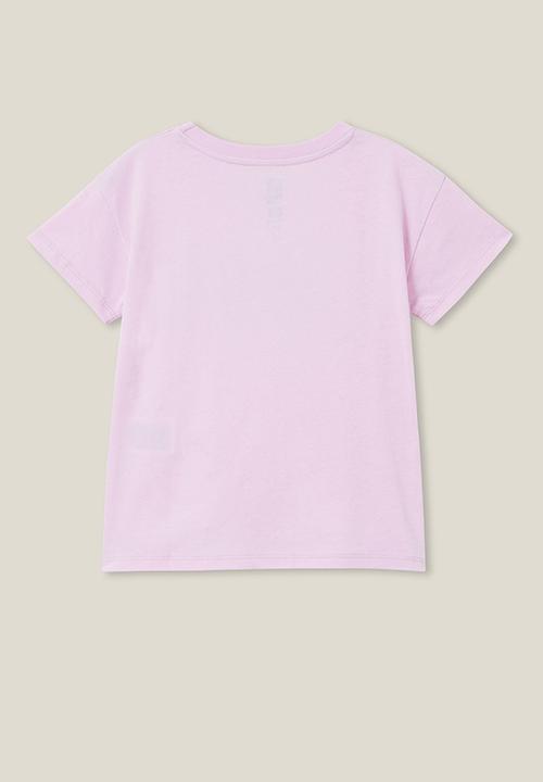 Cotton On - Poppy short sleeve print tee - pale violet/peace love